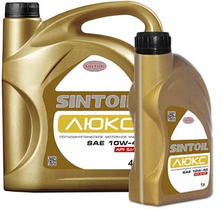 Sintoil Люкс SAE 10W-40 API SJ/CF/ CF-4 масло моторное, п/синт., канистра 5л Sintoil Люкс SAE 10W-40 API SJ/CF/ CF-4 масло моторное, п/синт., канистра 5л