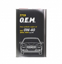 MANNOL O.E.M. BMW, MINI 0w40 SM масло моторное, синт.,  металл. канистра 1л