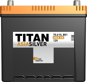 АКБ 70 "TITAN-ASIASILVER" обр/п 600(EN) 230х171х221 12В АКБ 70 "TITAN-ASIASILVER" обр/п 600(EN) 230х171х221 12В
