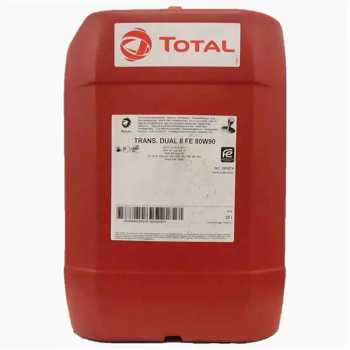 Купить TOTAL TRANS MDL (DUAL 8) FE 80w90 GL-4/GL-5 масло трансмиссионное,  п/синт., канистра 20л в Туле по доступной цене