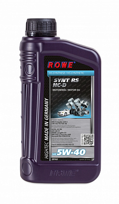 ROWE HIGHTEC SYNT RS SAE 5W-40 HC-D, масло моторное  (1 л.)