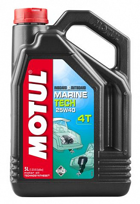 MOTUL MARINE TECH 4T 25W40 масло моторное для ной техники, кан.5л