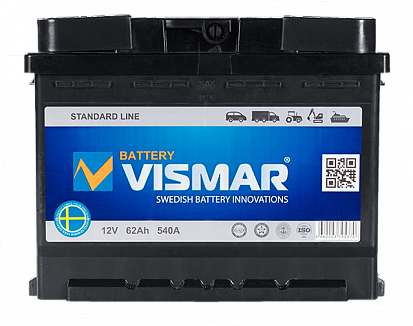 VISMAR STANDARD 6СТ-62 L (L+)-(1) 540A 242*175*190 Батарея аккумуляторная 12 В прям.п.