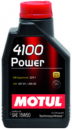 MOTUL 4100 Power 15W-50 масло моторное, кан.1л