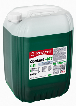 TOTACHI NIRO Coolant Green -40°C G11 антифриз канистра 20 кг