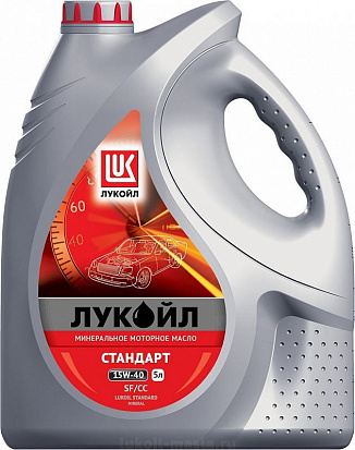 Лукойл-стандарт SAE 15w40 API SF/CC масло моторное, мин., канистра 5л