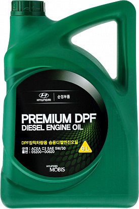 HYUNDAI PREMIUM DPF Disel Engine Oil SAE 5w30 масло моторное 6 л.