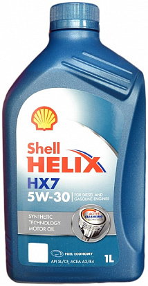 Shell Helix HX7 5W-30 масло моторное, кан.1л