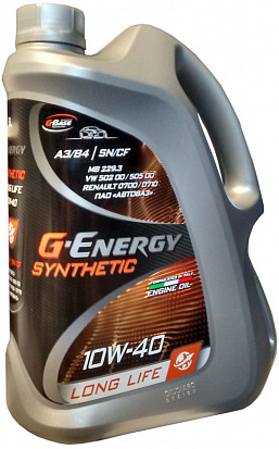 G-Energy Synthetic Long Life 10W-40 масло моторное синт., канистра 5л