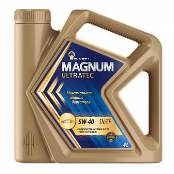 РОСНЕФТЬ Magnum Ultratec 5W-40 (РНПК) SN/CF масло моторное синт., канистра 4 л