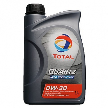 TOTAL QUARTZ INEO EFFICIENCY 0W-30 масло моторное синт., канистра 1л