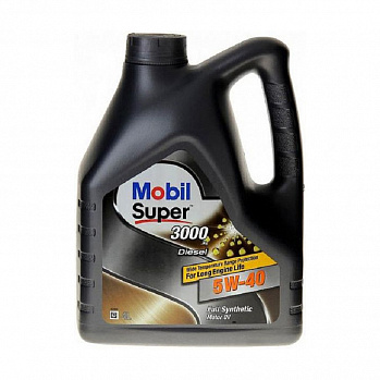 MOBIL Super 3000 X1  5W--40 DIESEL, кан. 4л масло моторное