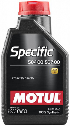 MOTUL SPECIFIC 504 00 507 00 0W-30 масло моторное, кан.1л