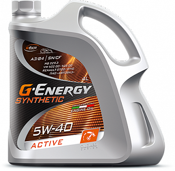 G-Energy Synthetic Active 5W-40 масло моторное синт., канистра 4л