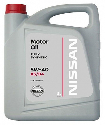 NISSAN MOTOR OIL 5W40  А3/В4  SN/CF масло моторное синт., канистра 5л