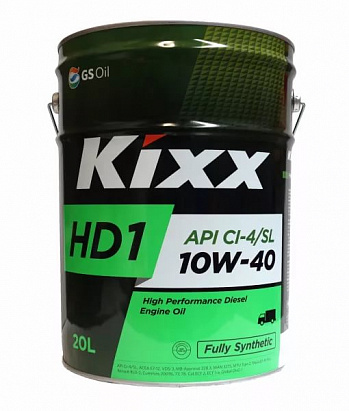 KIXX HD1 10w40 CI-4/SL масло моторное для дизельных двигателей, синт., ведро 20л