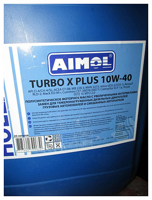 AIMOL Turbo X Plus 10w40 масло моторное, канистра 20л   