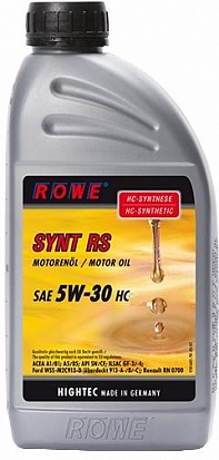ROWE HIGHTEC SYNT RS SAE 5W-30 HC масло моторное, кан.1л