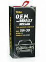 MANNOL O.E.M. RENAULT, NISSAN 5w30 масло моторное, синт., металл. канистра 5л
