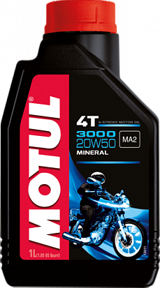 MOTUL 3000 4T 20W-50 масло моторное, кан.1л MOTUL 3000 4T 20W-50 масло моторное, кан.1л