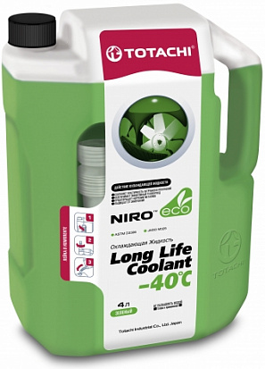 TOTACHI NIRO LONG LIFE COOLANT GREEN -40°C антифриз канистра 4л