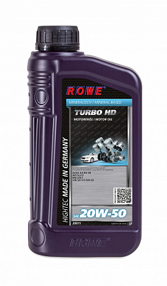 ROWE HIGHTEC TURBO HD SAE 20W-50 масло моторное, кан.1л