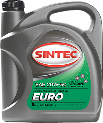 SINTEC EURO SAE 20W-50 масло моторное, мин., канистра 5л