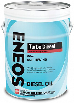 Масло моторное ENEOS Turbo Diesel CG-4 Минерал 15W40 20л