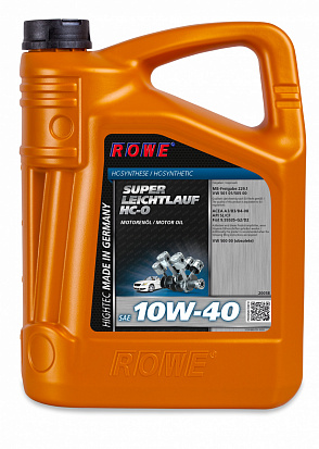 ROWE HIGHTEC SUPER LEICHTLAUF SAE 10W-40 HC-O, масло моторное  (5 л.)