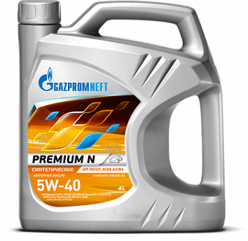 Gazpromneft Premium N 5W-40 масло моторное синт., канистра 4л