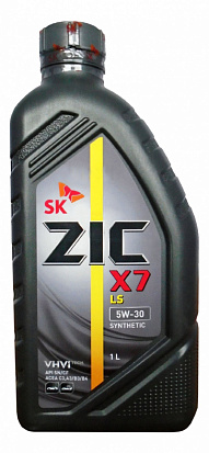 ZIC X7 LS 5w30 масло моторное, синт., канистра 1л
