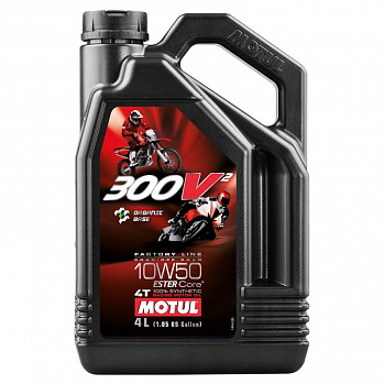 MOTUL 300V² 4T FACTORY LINE 10W-50 масло моторное, кан.4л
