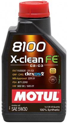 MOTUL 8100 X-clean FE 5W-30 масло моторное, кан.1л