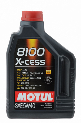 MOTUL 8100 X-cess 5W-40 масло моторное, кан.2л