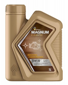 РОСНЕФТЬ Magnum Cleantec 10W-40 (РНПК) SJ/CF масло моторное синт., канистра 1 л