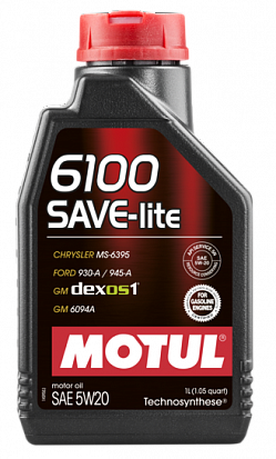 MOTUL 6100 SAVE-LITE 5W20 масло моторное, кан.1л