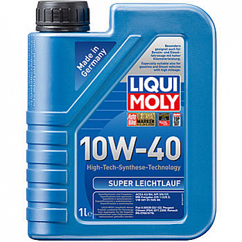 LiquiMoly Super Leichtlauf 10W-40 SL/CF;A3/B4 масло моторное, канистра 1л