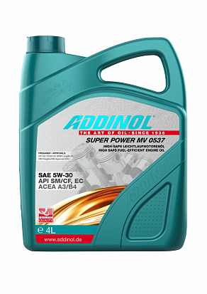 ADDINOL Super Power MV 0537 4 л масло моторное синт.