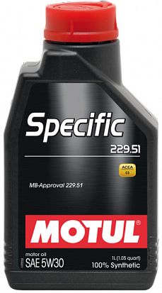MOTUL SPECIFIC MB 229.51 5W-30 1Л. (спец. для Merсedes-Benz) (масло моторное) СИНТЕТИКА