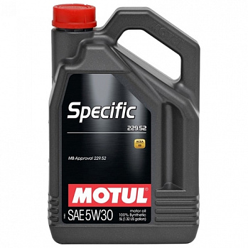 MOTUL SPECIFIC MB 229.52 5W-30 5Л. (спец. для Merсedes-Benz) (масло моторное) СИНТЕТИКА