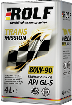ROLF Transmission SAE 80W-90 API GL-5 масло трансмиссионное, канистра 4л