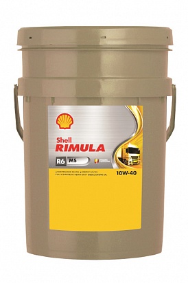 Shell Rimula R6 MS 10w-40 дизельное масло, ведро 20л