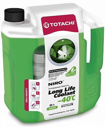 TOTACHI NIRO LONG LIFE COOLANT GREEN -40°C антифриз канистра 2л