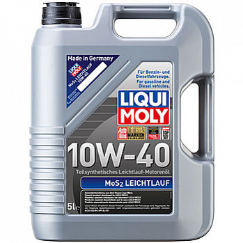 LiquiMoly MoS2 Leichtlauf 10W-40 SL/CF;A3/B4 масло моторное, п/синт., канистра 5л