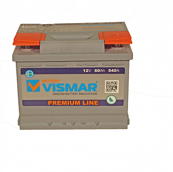 VISMAR PREMIUM 6СТ-60L (R+)-(0) 540А 242*175*175  LOW Батарея аккумуляторная 12 В обр.п.