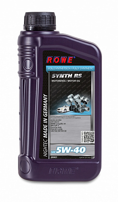 ROWE HIGHTEC SYNTH RS SAE 5W-40 масло моторное, кан.1л