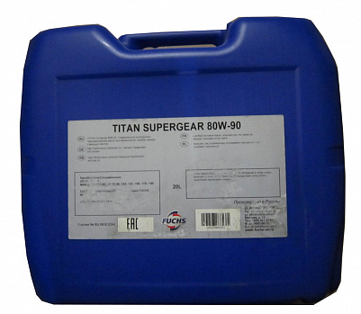 FUCHS TITAN SUPERGEAR 80W-90 масло трансмиссионное, канистра 20 л FUCHS TITAN SUPERGEAR 80W-90 масло трансмиссионное, канистра 20 л