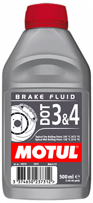 MOTUL DOT 3 & 4 Brake Fluid жидкость тормозная, кан.0,5л