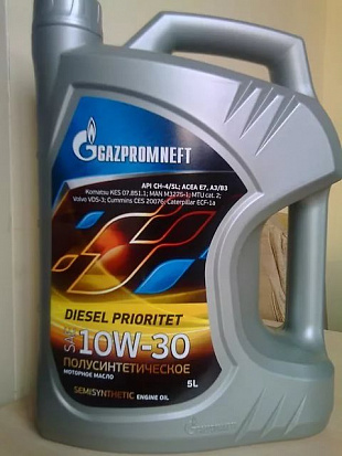 Gazpromneft Diesel Prioritet 10W-30 масло моторное п/синт., канистра 5л