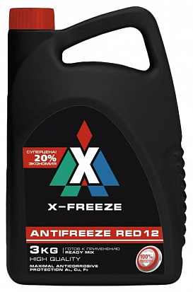 Антифриз X-FREEZE Red (красный) "Тосол-синтез" 3кг